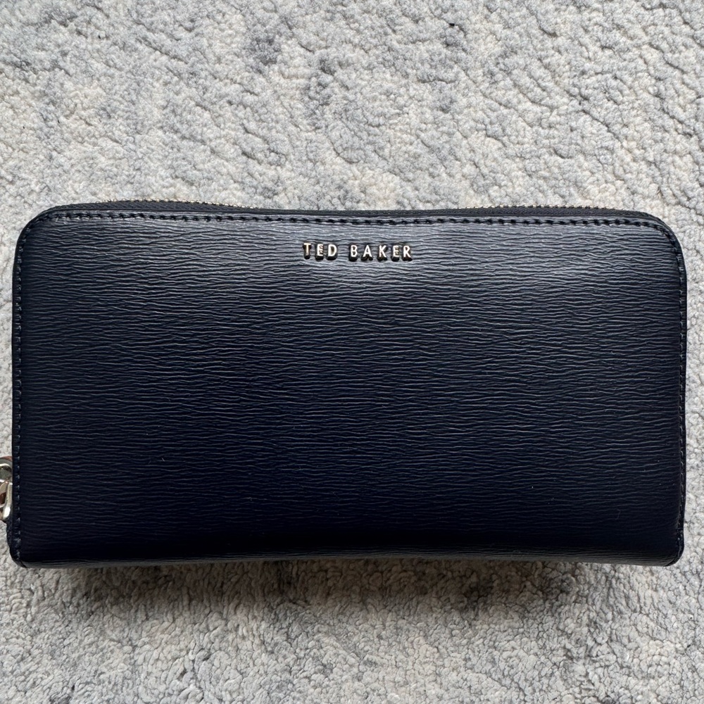 Ted Baker Navy Zip-Around Wallet
